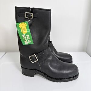 Vintage‎ Herman Santa Rosa Engineer Boots Sz 13 E Black Steel Toe Motorcycle NEW